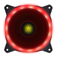 Cooler FAN 120X120X25 12V VRing Preto c/ LED Vermelho Vinik