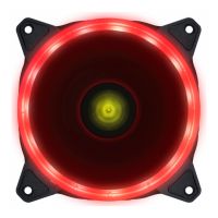 Cooler FAN 120X120X25 12V VRing Preto c/ LED Vermelho Vinik