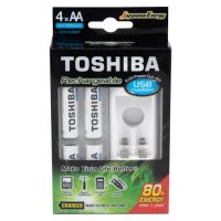 Carregador Pilhas Toshiba c/ 4 Pilhas AA