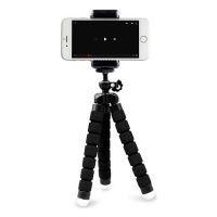 Mini Tripé Flexível p/ Celular Preto Multilaser