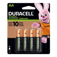 Pilhas Recarregveis Duracell 4AA 2500MAH
