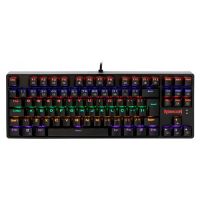 Teclado USB Redragon Gamer Mecnico Daksa Preto (Switch Marrom) c/ LED Rainbow