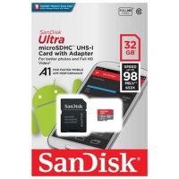 Carto de Memria Micro-SDHC UHS-I 32Gb c/ Adapt. p/ SD Card Sandisk Classe 10 GN6MA