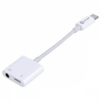 Adaptador de Audio USB-C M X P2 F + USB-C F Vinik Branco