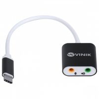 Adaptador Cabo Conversor USB-C M X 2 P2 M Vinik