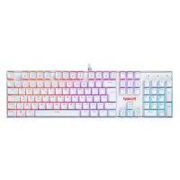 Teclado USB Redragon Gamer Mecnico Mitra Branco (Swtich Azul) c/ Teclado Numrico c/ LED RGB