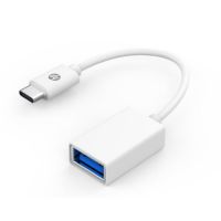 Cabo Conversor HP OTG USB-C Macho x USB Femea Branco