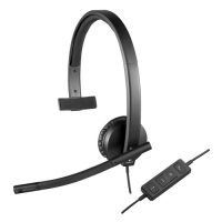 Headset Logitech H570E Mono c/ Microfone Preto (USB)