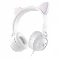 Headphone Vinik Kitty Ear Orelha de Gato Branco