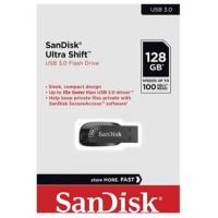 Pen Drive 128Gb Sandisk Ultra Shift USB 3.0 Preto