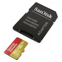 Carto de Memria MICRO-SDHC UHS-I  32GB C/ ADAPT. P/ SD Card Sandisk Extreme Classe 10