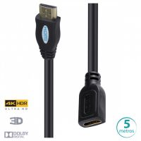 Cabo Extensor HDMI M x HDMI F 5.0m 2.0 HD 4K Vinik