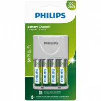 Carregador Pilhas Philips c/ 4 Pilhas AA