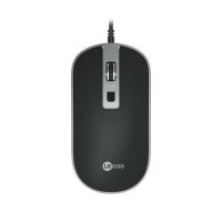 Mouse USB Lecco MS104 Preto/Prata