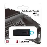 Pen Drive 64Gb Kingston Datatraveler Exodia M USB 3.2 Preto/Azul