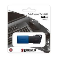 Pen Drive 64Gb Kingston Datatraveler Exodia M USB 3.2 Preto/Azul