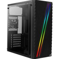 Gabinete ATX Aerocool Streak V1 Preto c/ Lateral em Acrilico c/ Led RGB
