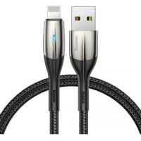 Cabo USB Para Iphone Lightning Baseus Horizontal 1,0m 2.4A Cinza/Preto