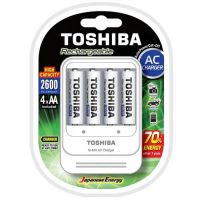 Carregador Pilhas Toshiba c/ 4 Pilhas AA