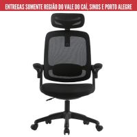 Cadeira Elements Astra c/ Reg. Altura Tela Preta