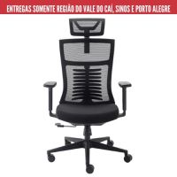 Cadeira Elements Vertta c/ Reg. Altura Tela Preta