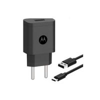 Carregador USB Motorola Preto Turbo 5V 3A 10w c/ Cabo USB-C