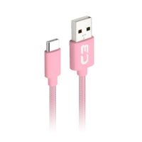 Cabo USB Macho x USB-C Macho 1.0M Rosa C3 Tech