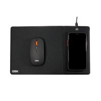 Mouse Pad Oex 330mmX200mm Preto c/ Carregador Sem Fio