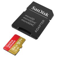 Carto de Memria Micro-SDCX UHS-I 64Gb c/ Adapt. p/ SD Card Sandisk Extreme