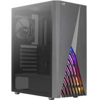 Gabinete ATX Aerocool Delta Preto c/ Lateral em Vidro c/ Led RGB