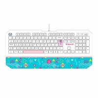 Teclado USB Redragon Gamer Luluca Branco/Verde?rosa