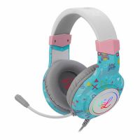 Headset Redragon Luluca Branco/Verde/Rosa (USB+ 2xP2) c/ Led RGB