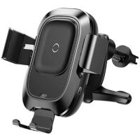 Suporte Veicular p/ Celular c/ Carregador Sem Fio Preto (Sada Ar-Condicionado) Baseus
