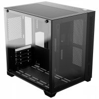 Gabinete ATX Pcyes Gamer Forcefield c/ Frente e Lateral em Vidro Temperado Preto