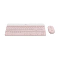 Kit Teclado e Mosue s/ Fio Logitech MK470 Slim Rosa