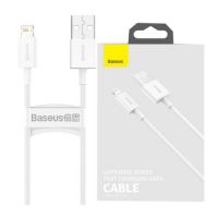 Cabo USB para Iphone Lightning Baseus 1.0m 2.4A Branco