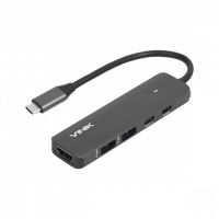 Hub USB-C 2 Portas 3.0 + HDMI 4k+ USB-C 3.0 100w + USB-C Vinik