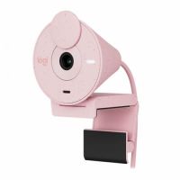 Webcam Logitech Brio 300 1080P c/ Microfone Rosa