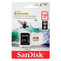 Carto de Memria Micro-SDXC 128Gb c/ Adapat. P/ SD Card Sandisk Extreme
