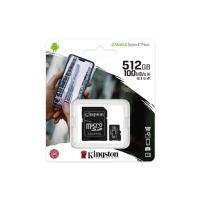 Carto de Memria Micro-SDXC 512Gb c/ Adapt. p/ SD Card Kignston Classe 10