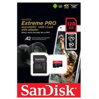 Carto de Memria Micro-SDXC 128Gb c/ Adapt. p/SD Card Sandisk Extreme Pro