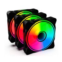 Cooler Fan 120x120x25 12v Preto Radiant X3 + Controle (Kit c/ 3 Cooler) Onepower
