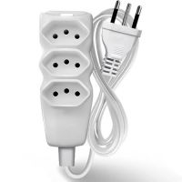 Extensão Cabo 3M c/ 3 Tomadas 10A Megatron Branco (3P)