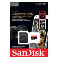 Carto de Memria Micro-SDXC 128Gb c/ Adapt. p/ SD Card Sandisk Extreme Pro