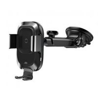 Suporte Veicular p/ Celular c/ Carregador Sem Fio Preto Baseus