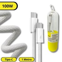 Cabo USB-C Macho X USB-C Macho Baseus Horizontal 1.0m 2.4A Branca