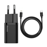 Carregador USB-C Baseus Super Si Qucik Charger 20w Preto c/ Cabo Lighting