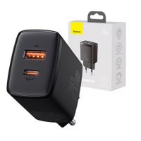 Carregador USB Baseus c/ 2 USB (USB e USB-C) 20w s/ Cabo