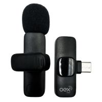 Microfone Lapela s/ Fio Preto Oex (USB-C)