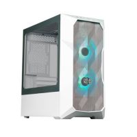 Gabinete M-Atx Coolermaster TD300 Mesh Branco c/ Lateral em Vidro Temperado s/  Fonte